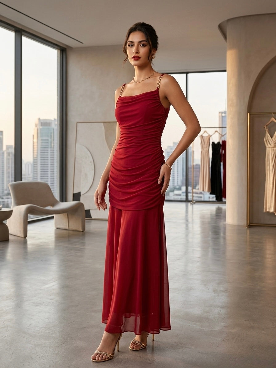 Empress Ruched Maxi Dress
