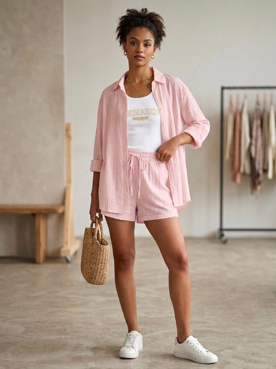 Malibu Gauze Shirt &amp; Short Set