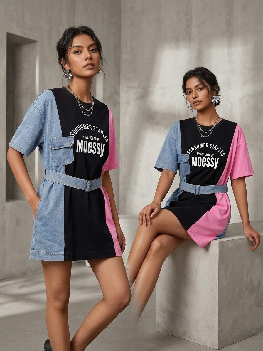 Messy Hybrid Utility Tee Dress