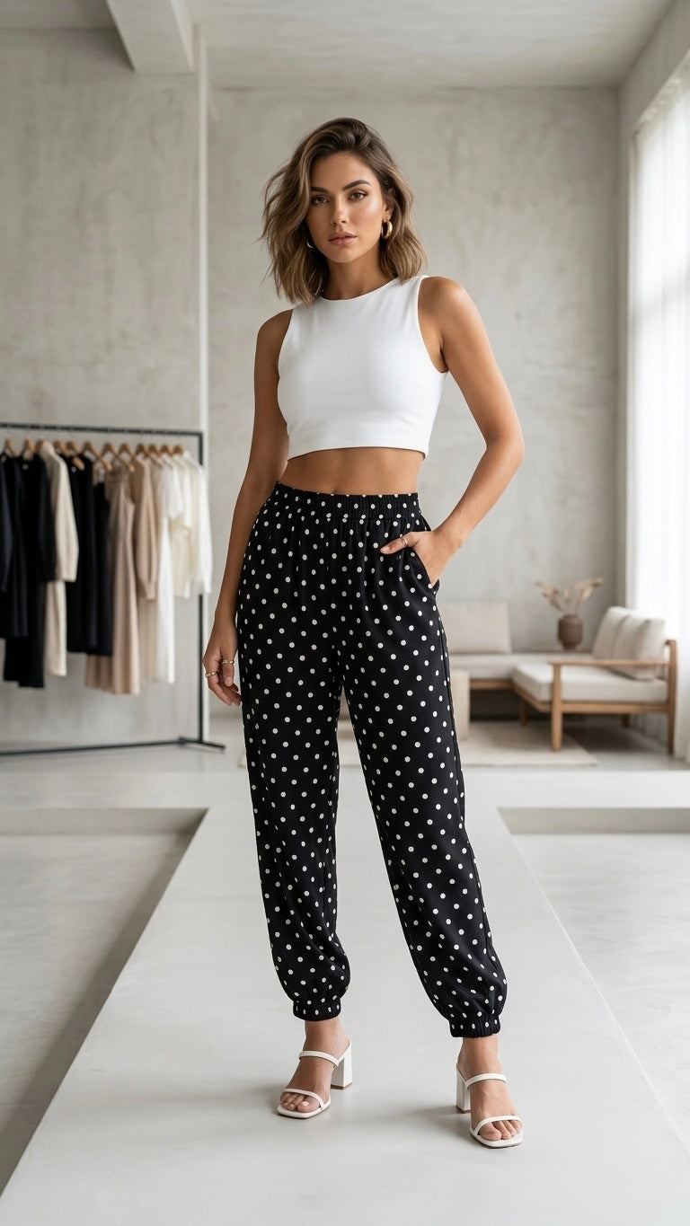 Palma Polka Dot Balloon Pants - SB 20