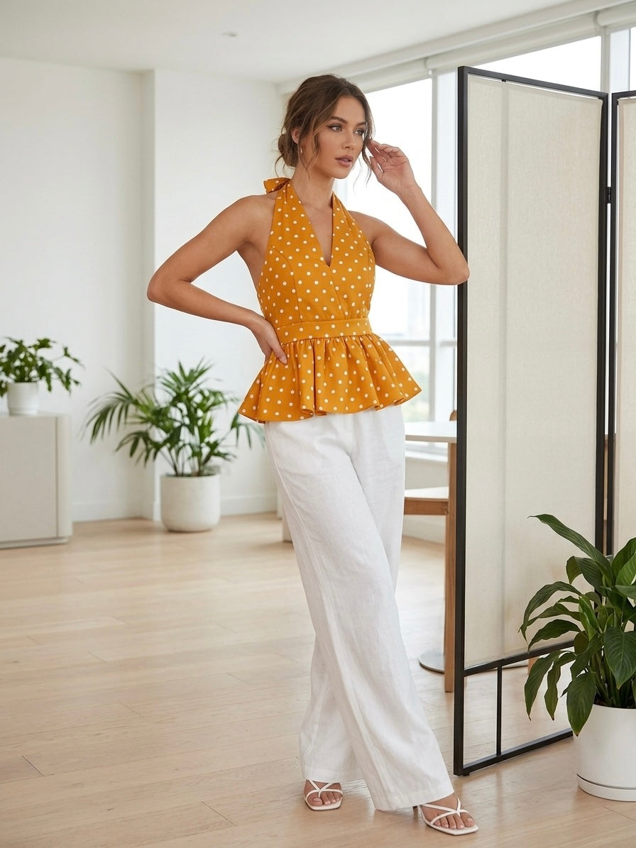 Cherry Pop Peplum Top - ST 10