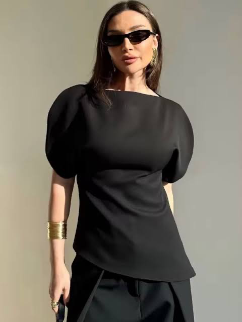 Asymm Sculpted Top