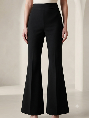High-Waisted Flare Trousers
