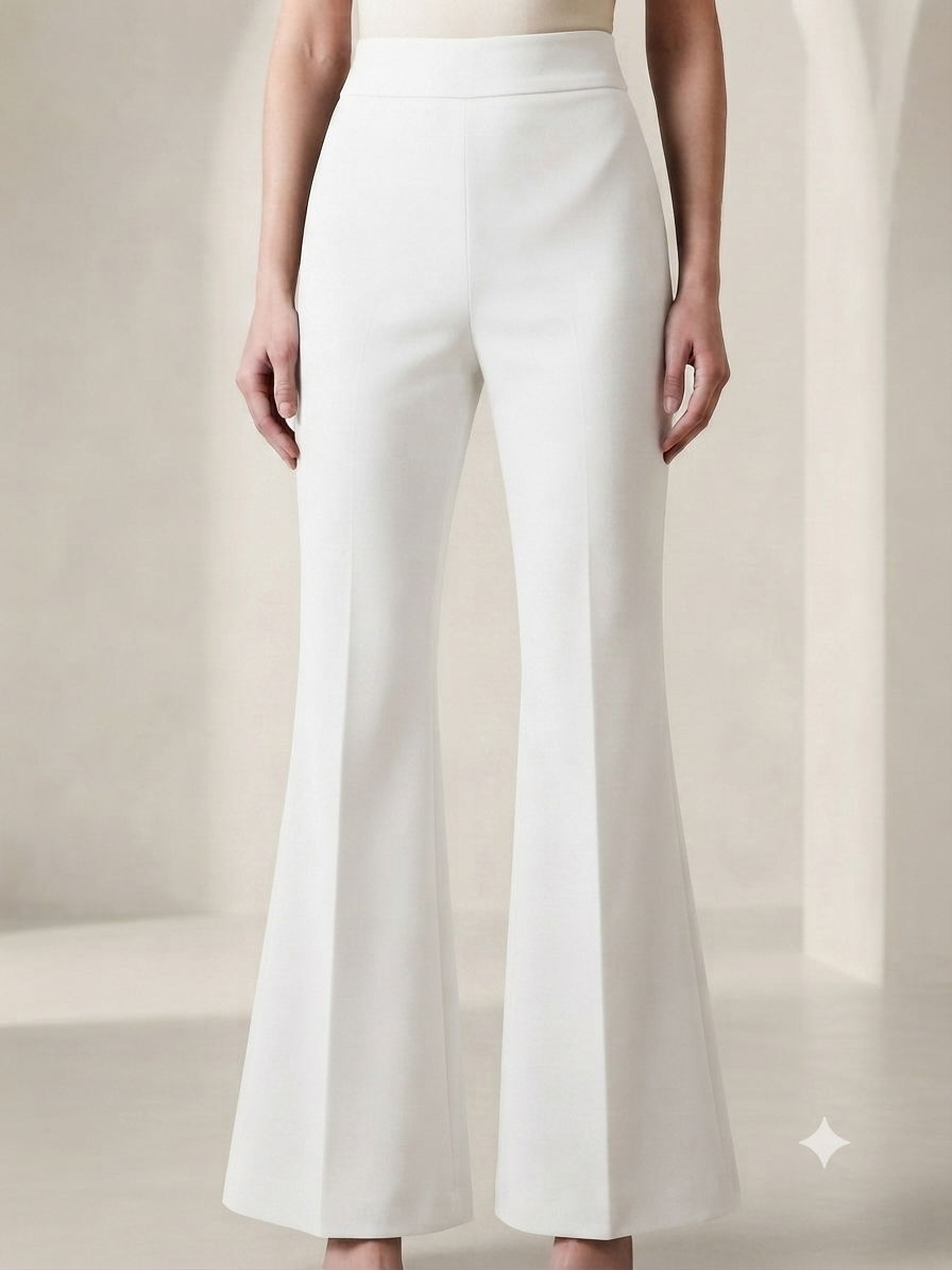 High-Waisted Flare Trousers