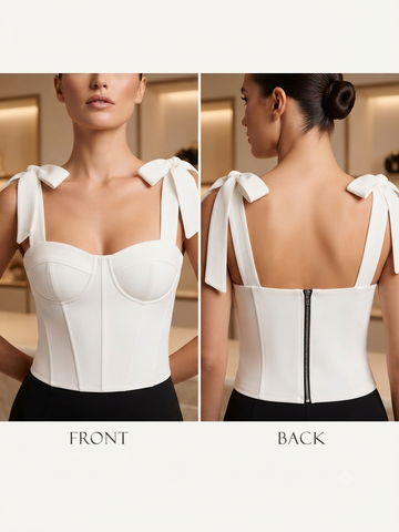 Tie-Shoulder Corset Top