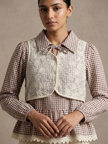 Lace Full Sleeve Vest Top
