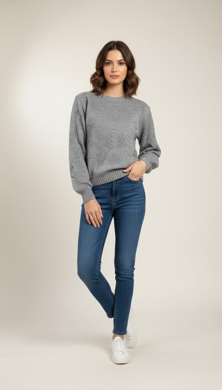 Meadow Bloom Textured Knit