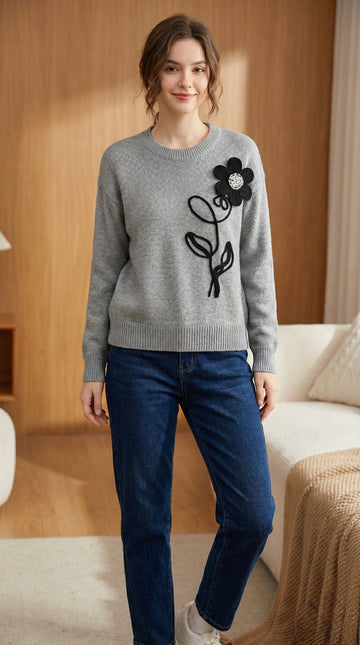 Dimensional Bloom Sweater