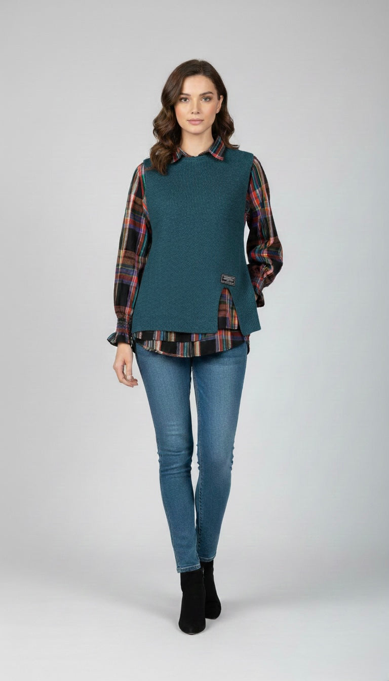 Elara Asymmetrical Tunic Vest