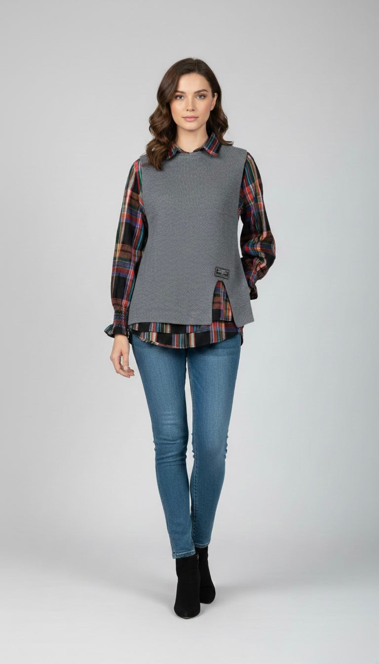 Elara Asymmetrical Tunic Vest