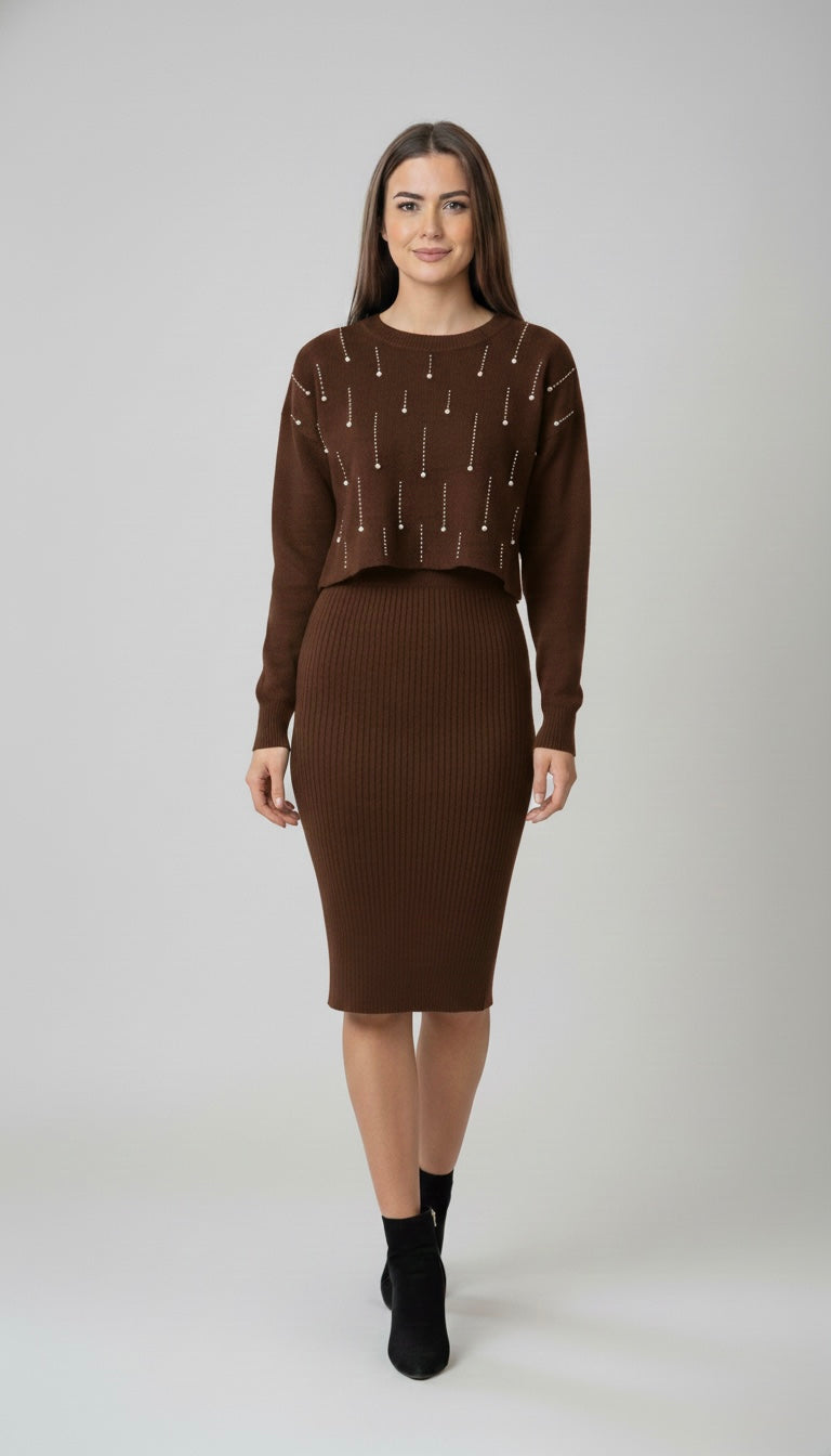 Arabella Embellished Knit Set