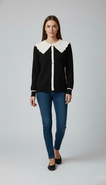Amelie Collar Knit Cardigan