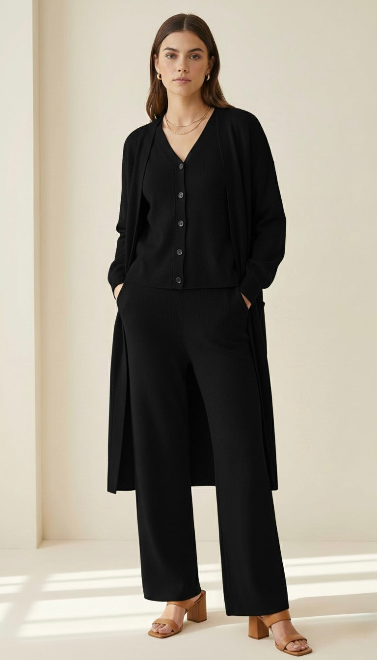 Cashmere Three-Piece Leisure Set