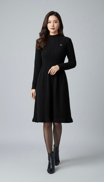 Audrey Knitted A-Line Dress