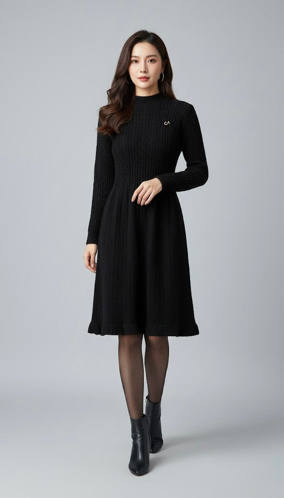 Audrey Knitted A-Line Dress