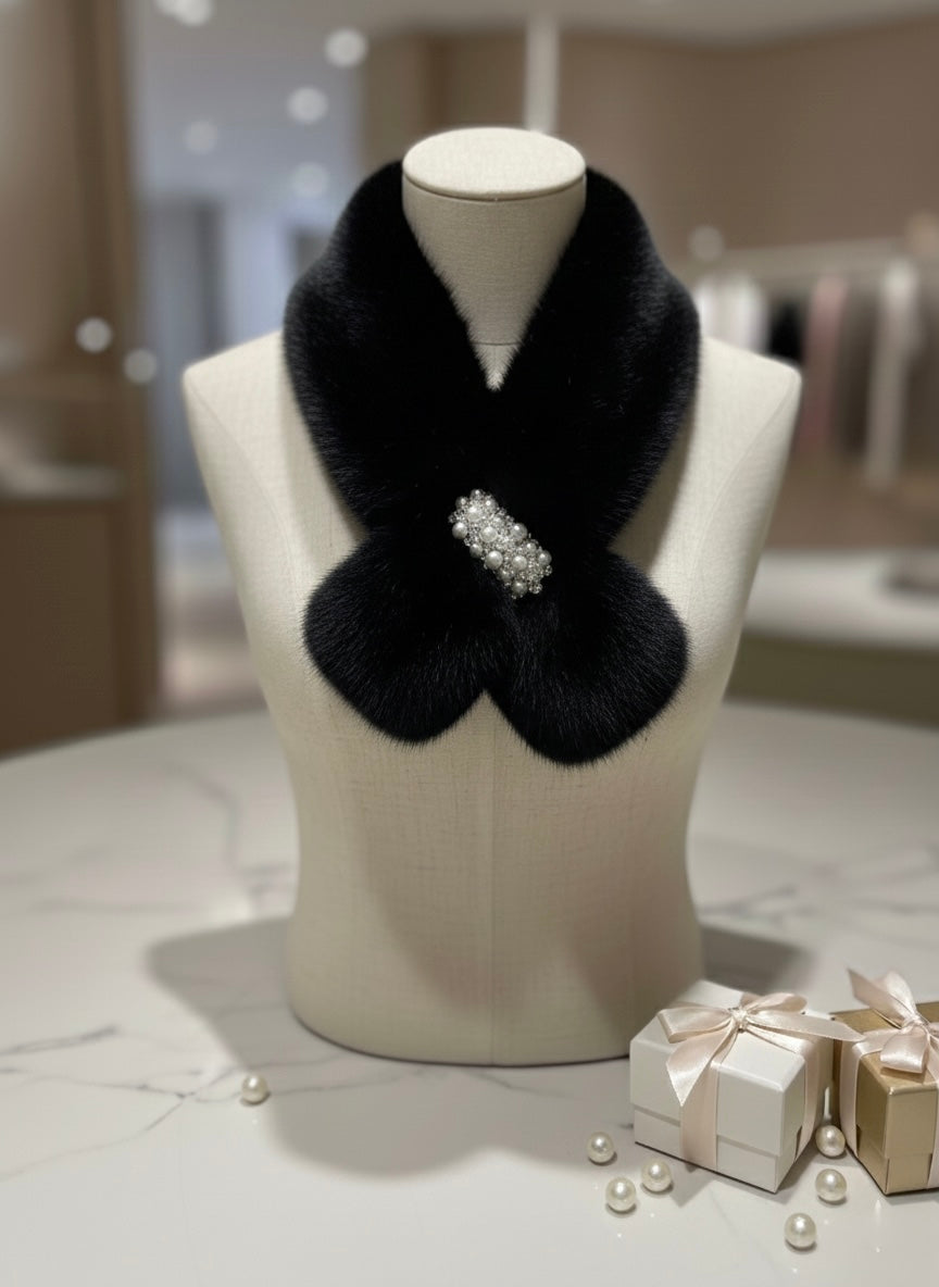 Pearl Loop Fur Scarf