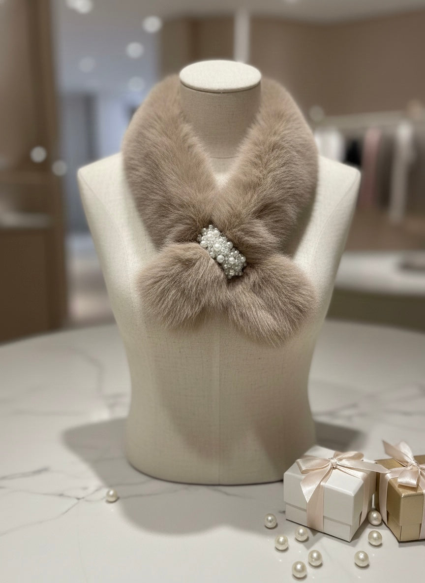 Pearl Loop Fur Scarf