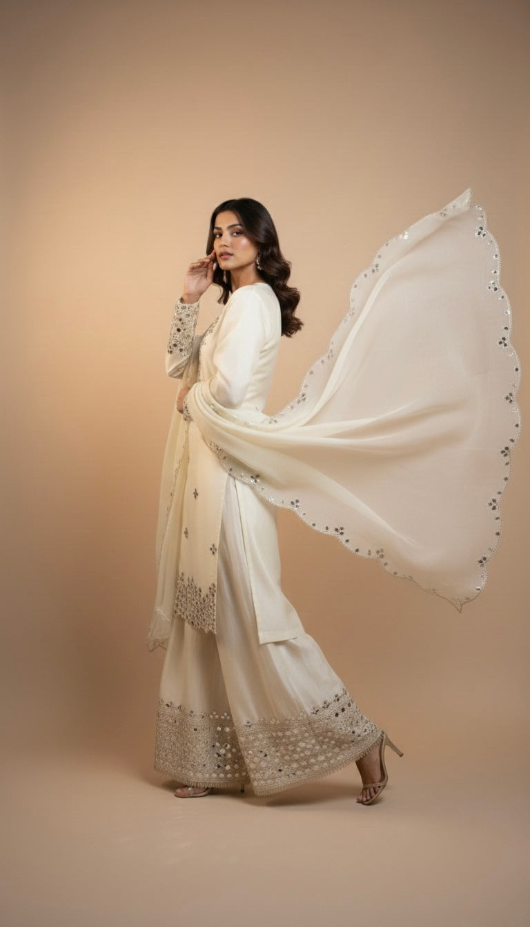 Amoli Mirror-Work Palazzo Set