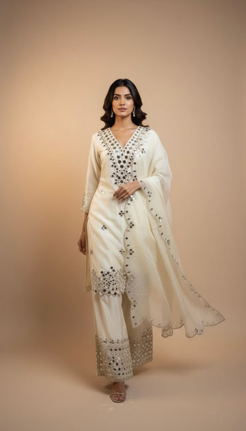 Amoli Mirror-Work Palazzo Set