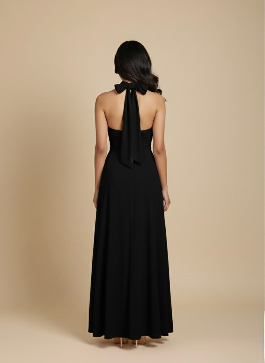 The Petal Dust Ruched Evening Gown