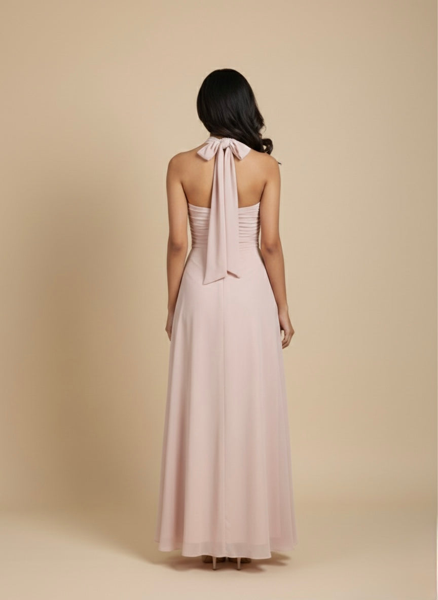The Petal Dust Ruched Evening Gown