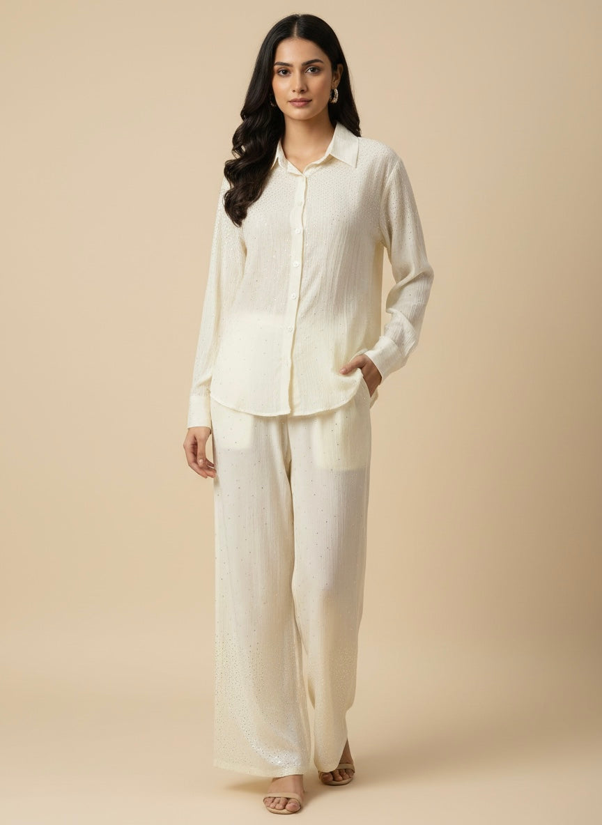 Shimmer Crinkle Co-ord Set