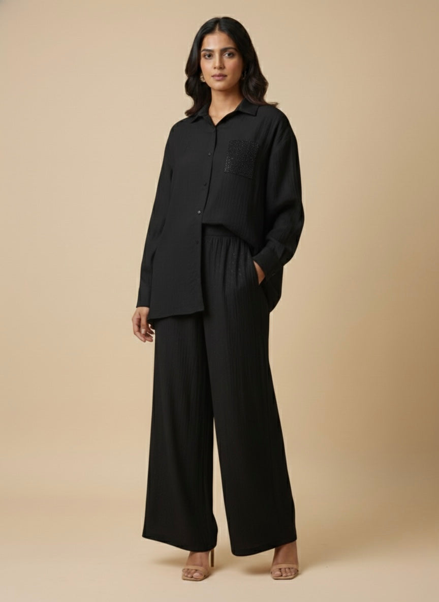 Shimmer Crinkle Co-ord Set