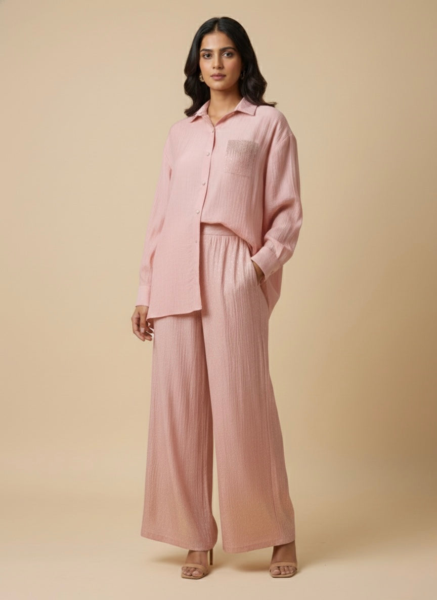 Shimmer Crinkle Co-ord Set