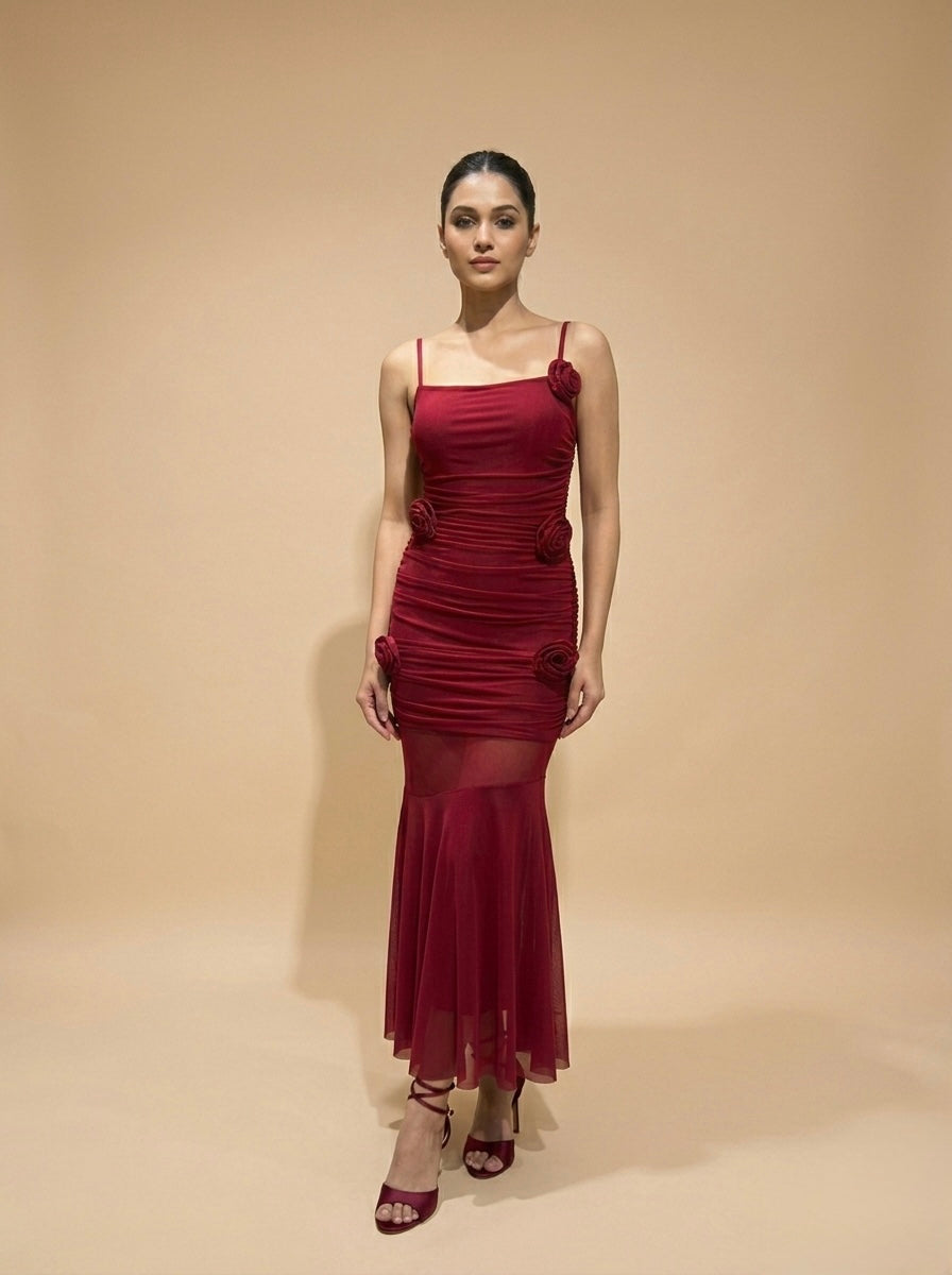Rosette Mesh Midi