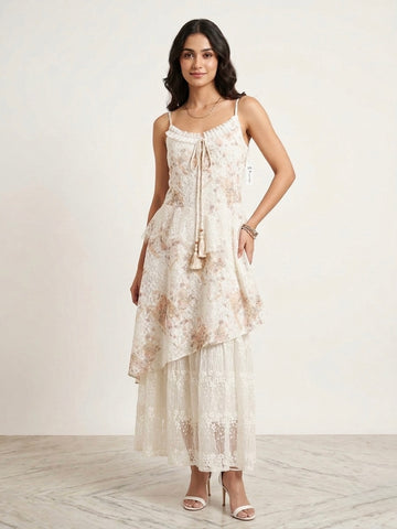 Genevieve Tiered Lace Maxi Dress