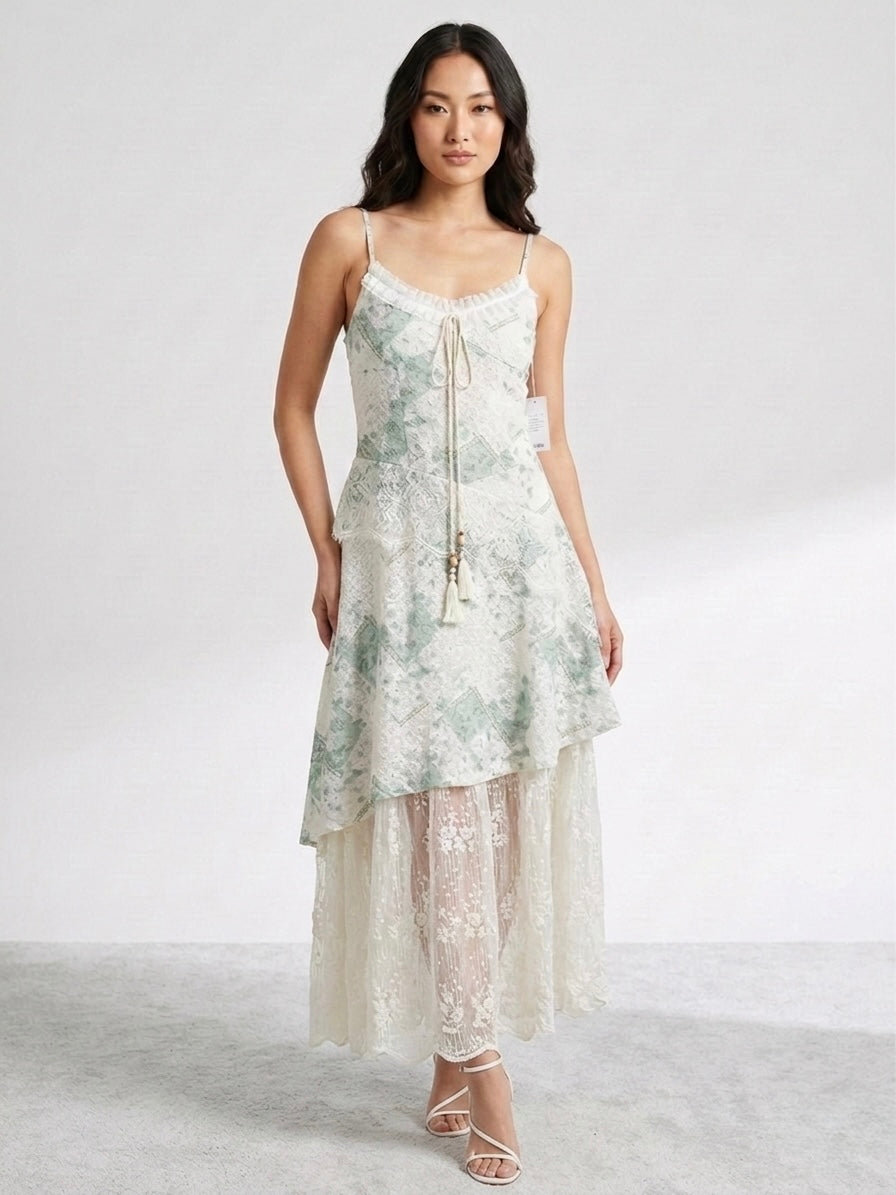 Genevieve Tiered Lace Maxi Dress