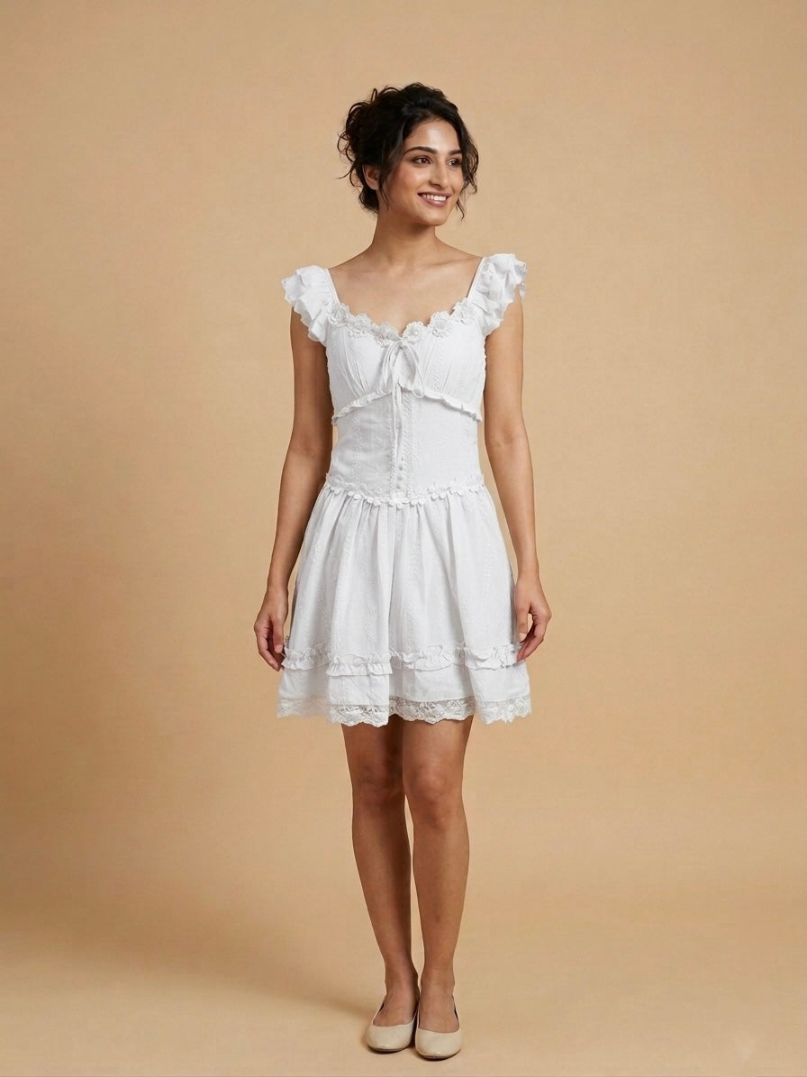 Clementine Ruffle Mini Dress