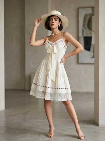 Eloise Eyelet Tiered Dress