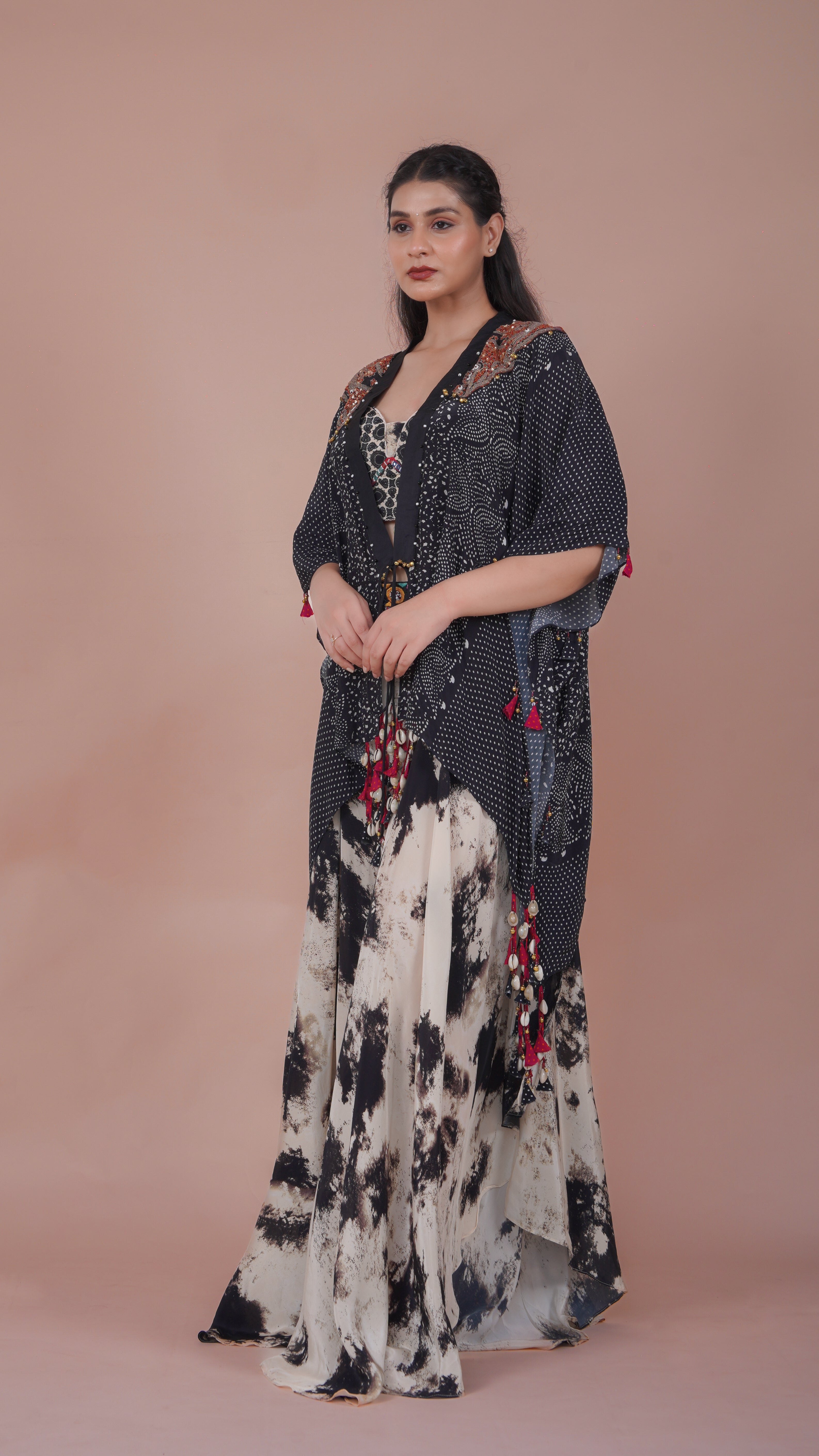 Rajsi Cape Skirt set