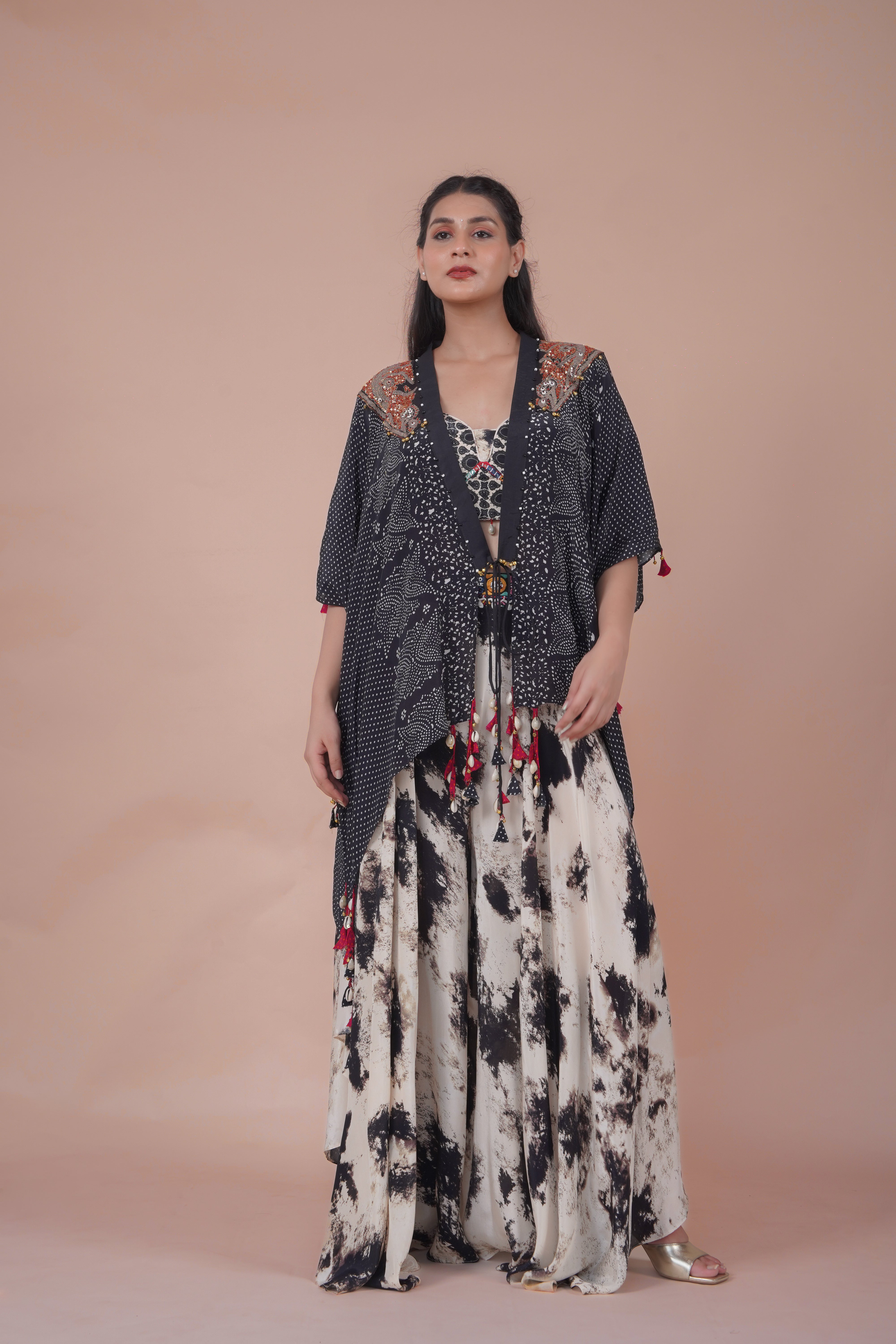 Rajsi Cape Skirt set