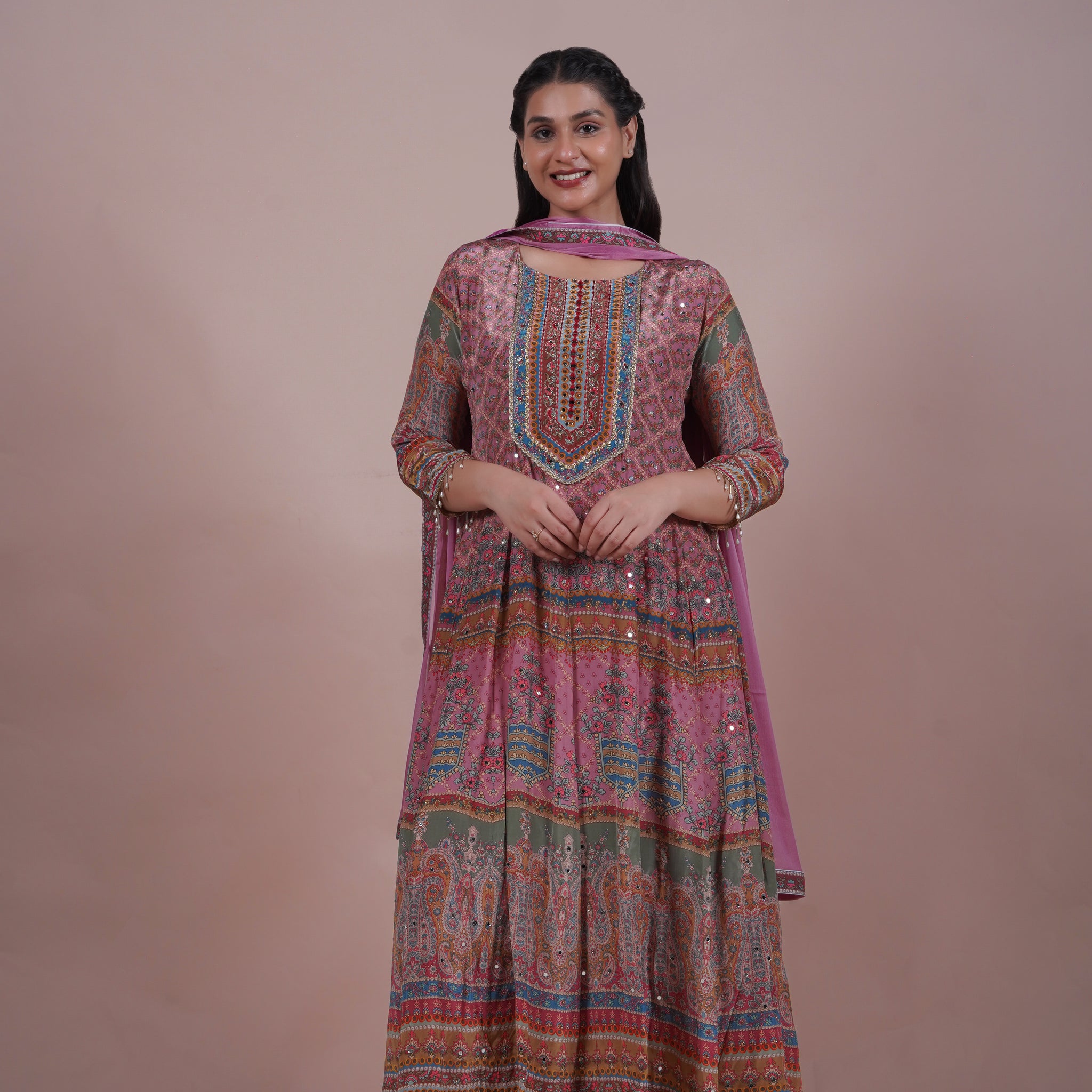 Mehr Crepe Anarkali