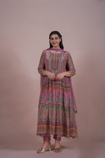 Mehr Crepe Anarkali