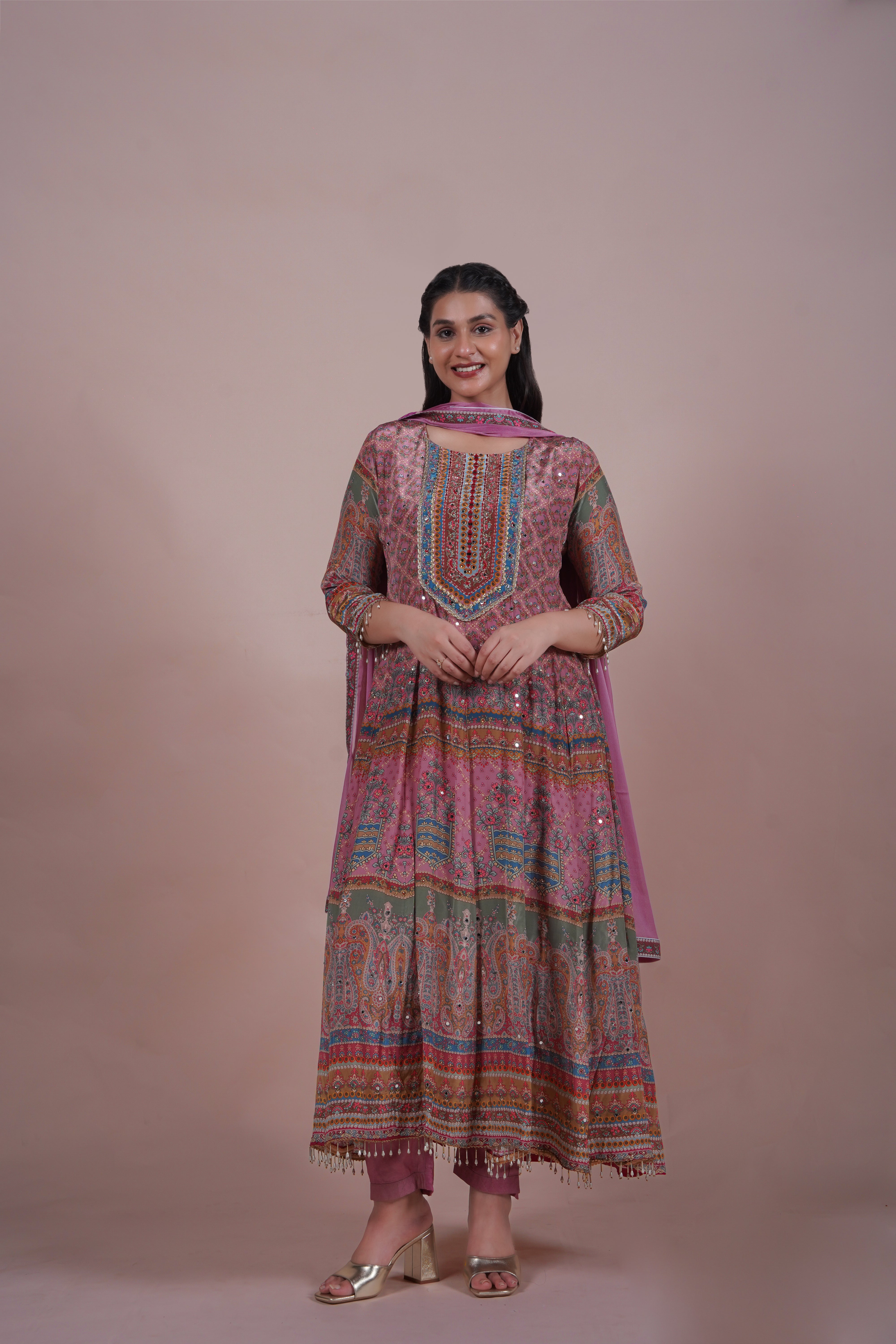 Mehr Crepe Anarkali