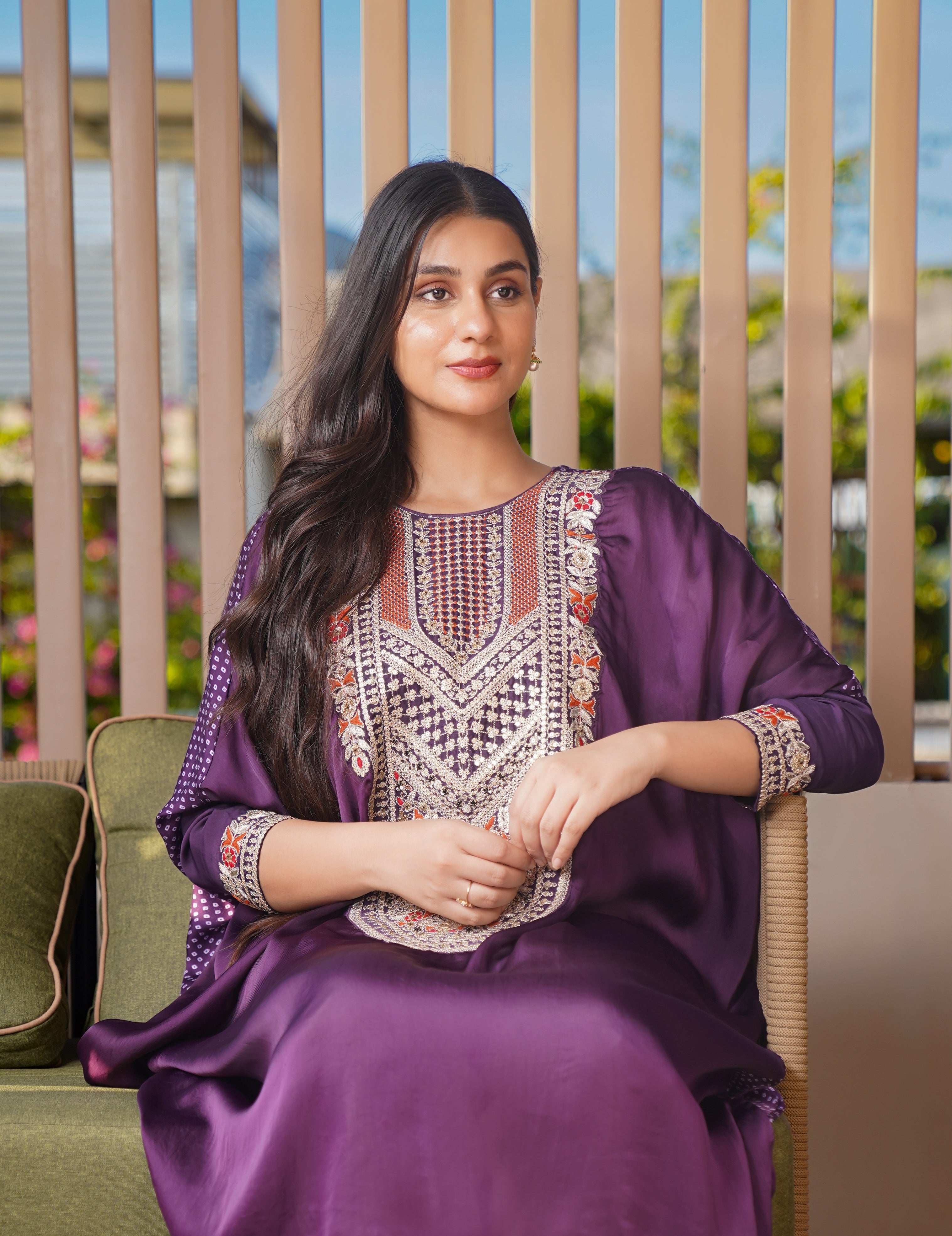 Zeenat Kaftan Set | Available In 2 Colors