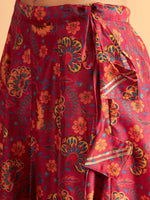 Maroon Silk Printed Lehenga Choli with Golden Border – Festive & Wedding Indian Ethnic Wear | LS-01
