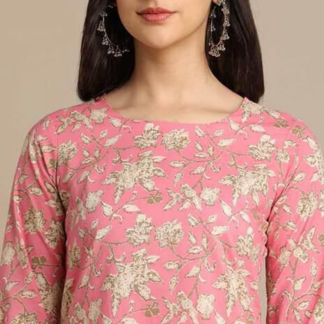 Floral Print Straight Kurta & Palazzo |KS-73