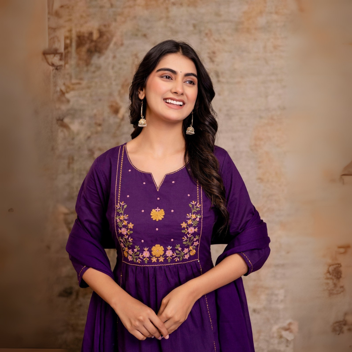 Women Floral Straight Kurta Set | KS-17