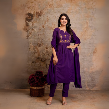 Women Floral Straight Kurta Set | KS-17